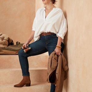 New Banana Republic  HIGH-RISE DARK WASH SKINNY JEAN